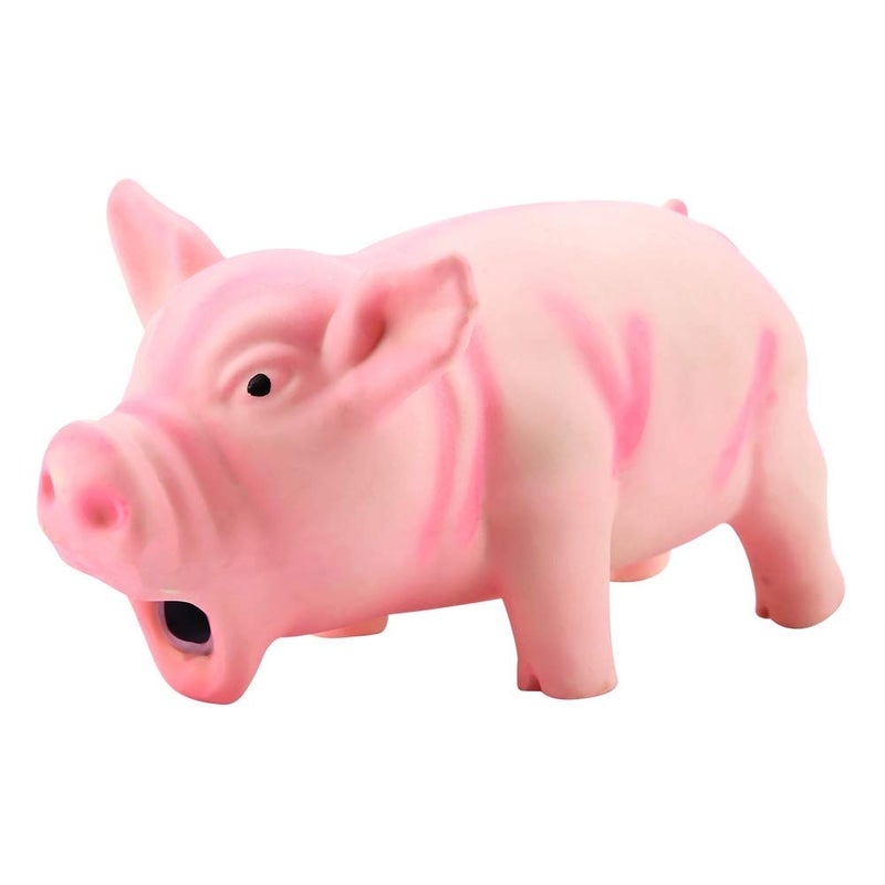 Ichiias Dog Chew Toy, Squeaky Pig Dog Toys Latex Grunting Pig Sound Play Dog Toy Cute Pig Grunting Squeak Latex Interactive Squeak Funny Cute Dog Toy Pet Dog Puppy Toy(Pink) - Image 2